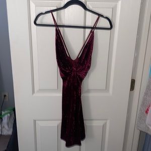 Dark Red Felt Shore Dress